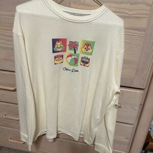 Disney Cream Chip 'n' Dale Long Sleeve Tee